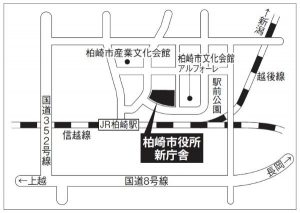 市役所新庁舎地図